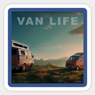 Van Life Camper RV Outdoors in Nature Sticker